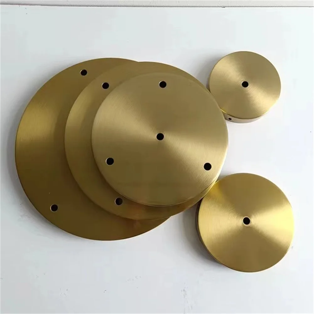 DIY Ceiling mounted Base Round chassis Brass Gold 10/12/15/20/25/30cm Ceiling Plate Iron Pendant Lamp Bases DIY +Lock Line Metal