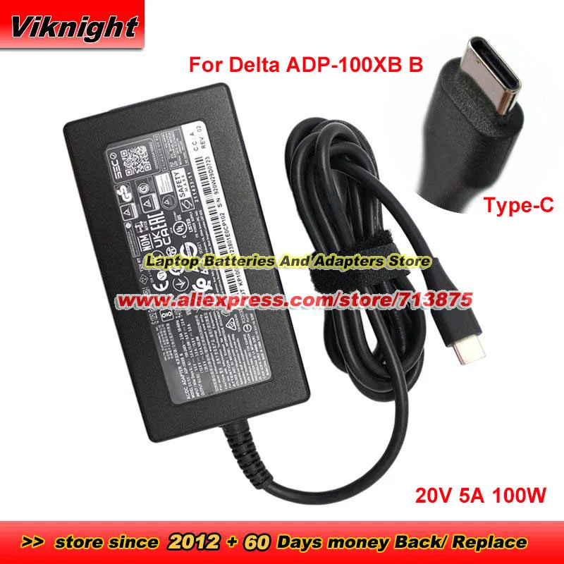 

​Genuine Thin Delta ADP-100XB B Type-C Ac Adapter 100W 20v 5A Power Charger for ACER GO 16 14 S3 series