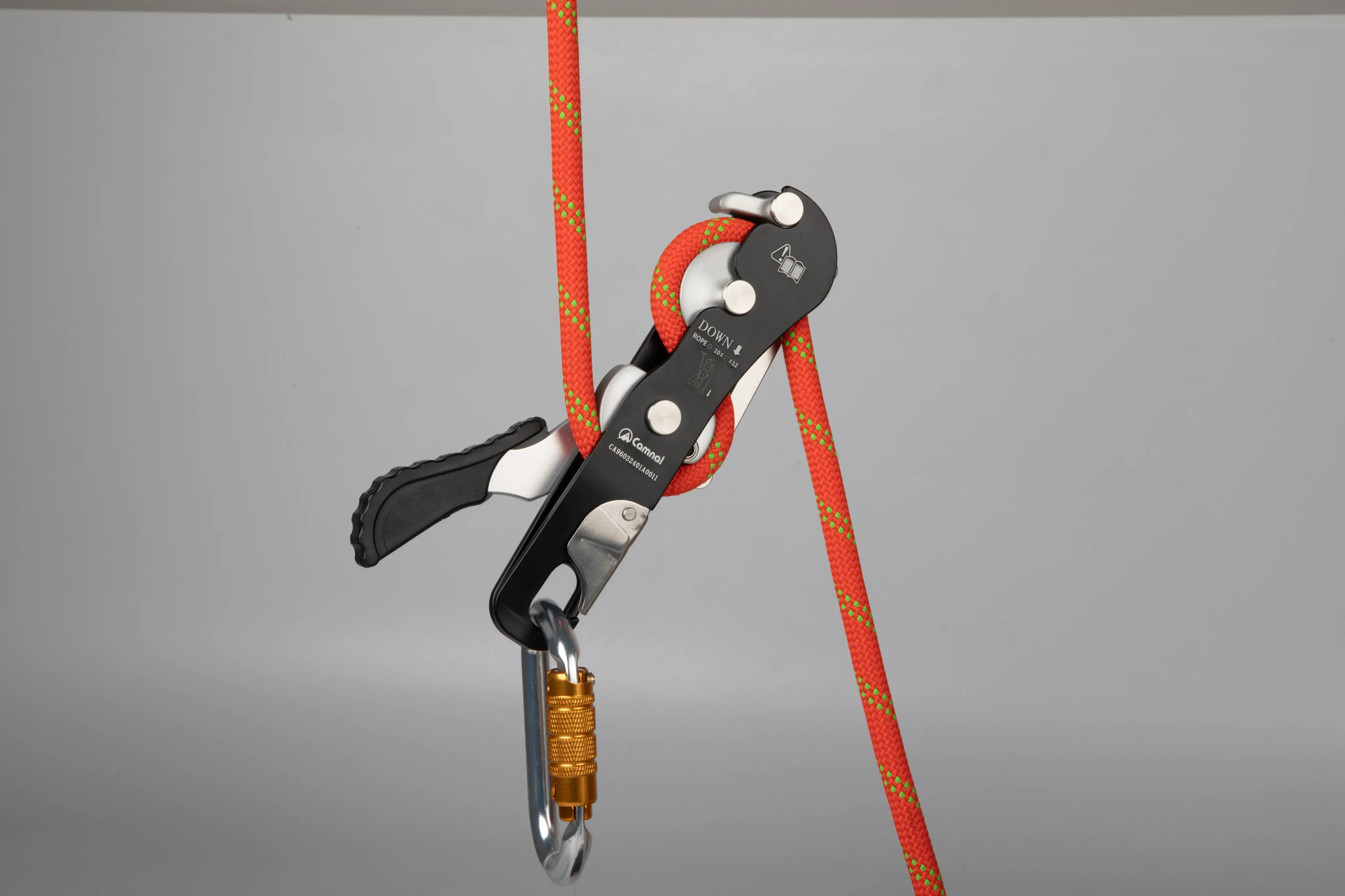 Camnal Outdoor Rock Climbing Anti-Panic Manual Stop Drop Self-Locking Device Aerial Work Safety Rope Life-Saving Protector 7075