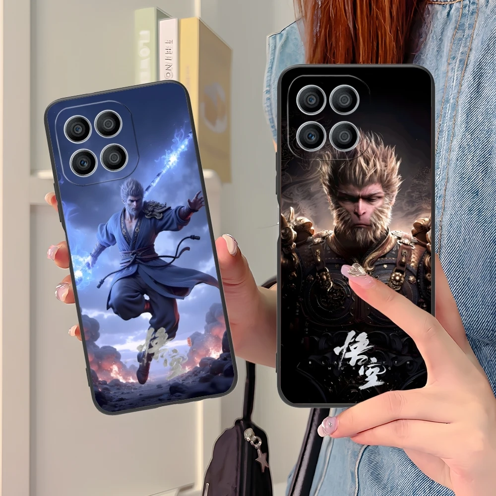 Black Myth Wukong Mobile Cell Phone Case for Huawei Honor 90 80 70 60 50 30 20 10 9 8 7 Pro S SE Lite 5G Black Phone Cover Shell image 4