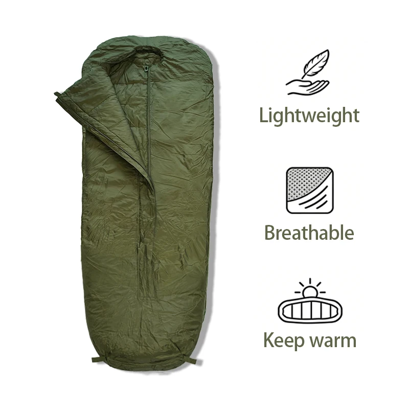Portable Easy Collection Mummy Single Person Lightweight Winter Cotton Sleeping Bag for Outdoor Camping Use