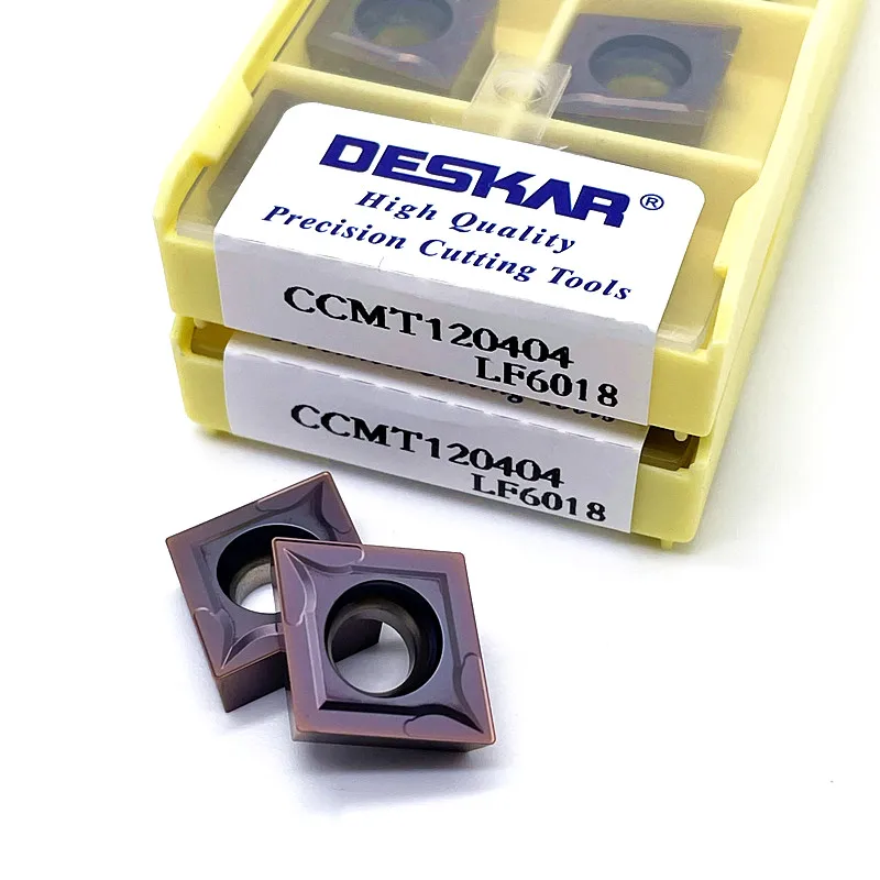 Mesin bubut CNC ตัดคาร์ไบด์ LF6118 LF6018 CCMT120404 CCMT060208CCMT09T304 CCMT060204 deskar สำหรับสแตนเลส
