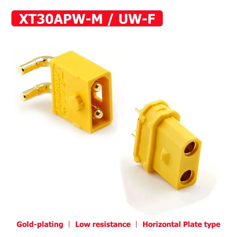 

5/10pcs XT30APW-Male XT30UW-Female Connector Waterproof buckle gold-plating plug For RC Model Airplane drone parts