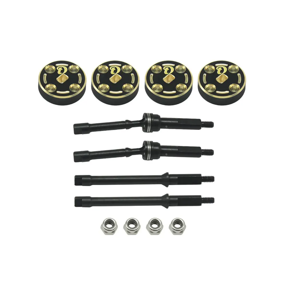 

Hobby Details 1144 Steel Hardening +4mm CVD with Brass +4mm Weight 4pcs/set for SCX30 RC Cars Upgrade Parts