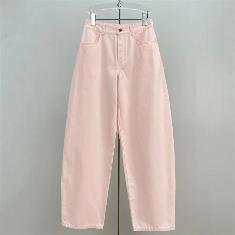 women's jeans New high waisted slim fit straight leg pants for autumn 2026 pure cotton curved knife jeans women's pants trousers