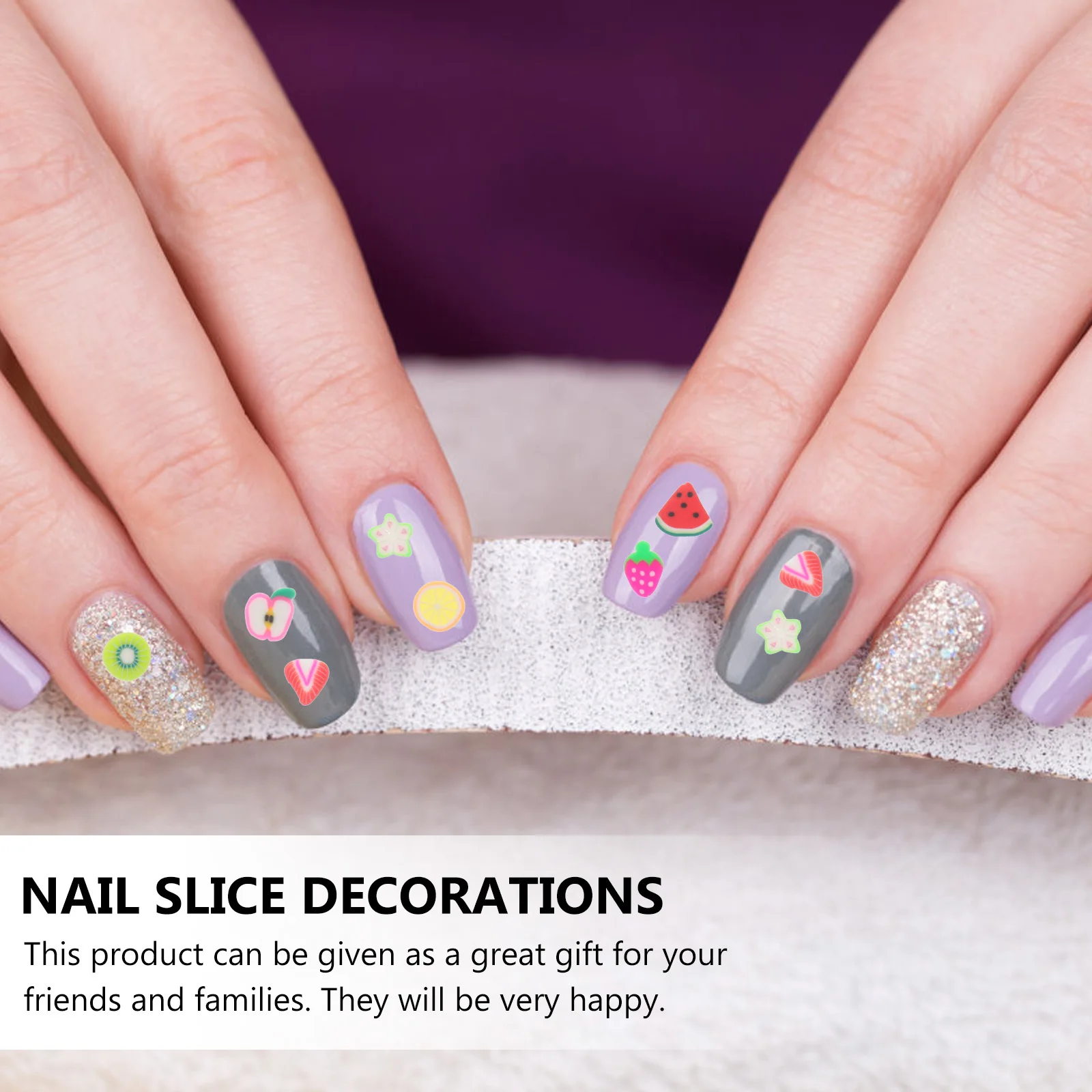 

Fruit Slice Art Stickers Ceramic Manicure Pieces Diy Nail Decorations For Women Wedding Party Nail Accessories