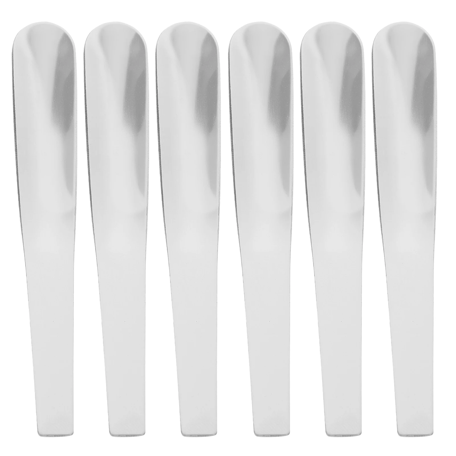 

6 pcs Stainless Steel Mini Flat Spoon Fine Polished Mirror Finish For Tea Coffee Stirring Soup Dessert Home Restaurant