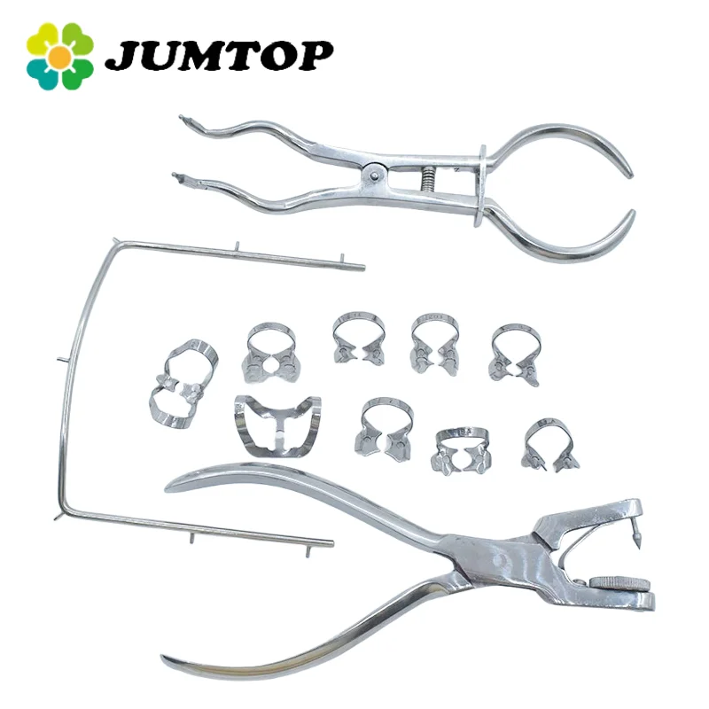 

JUMTOP 1 комплект, перфоратор для ухода за зубами, перфоратор для плоскогубцев, плоскогубцы, перфоратор для резиновой плотины для стоматолога