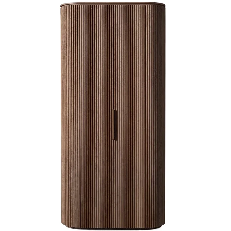 Modern simple light luxury bookcase, American rural retro solid wood home wardrobe