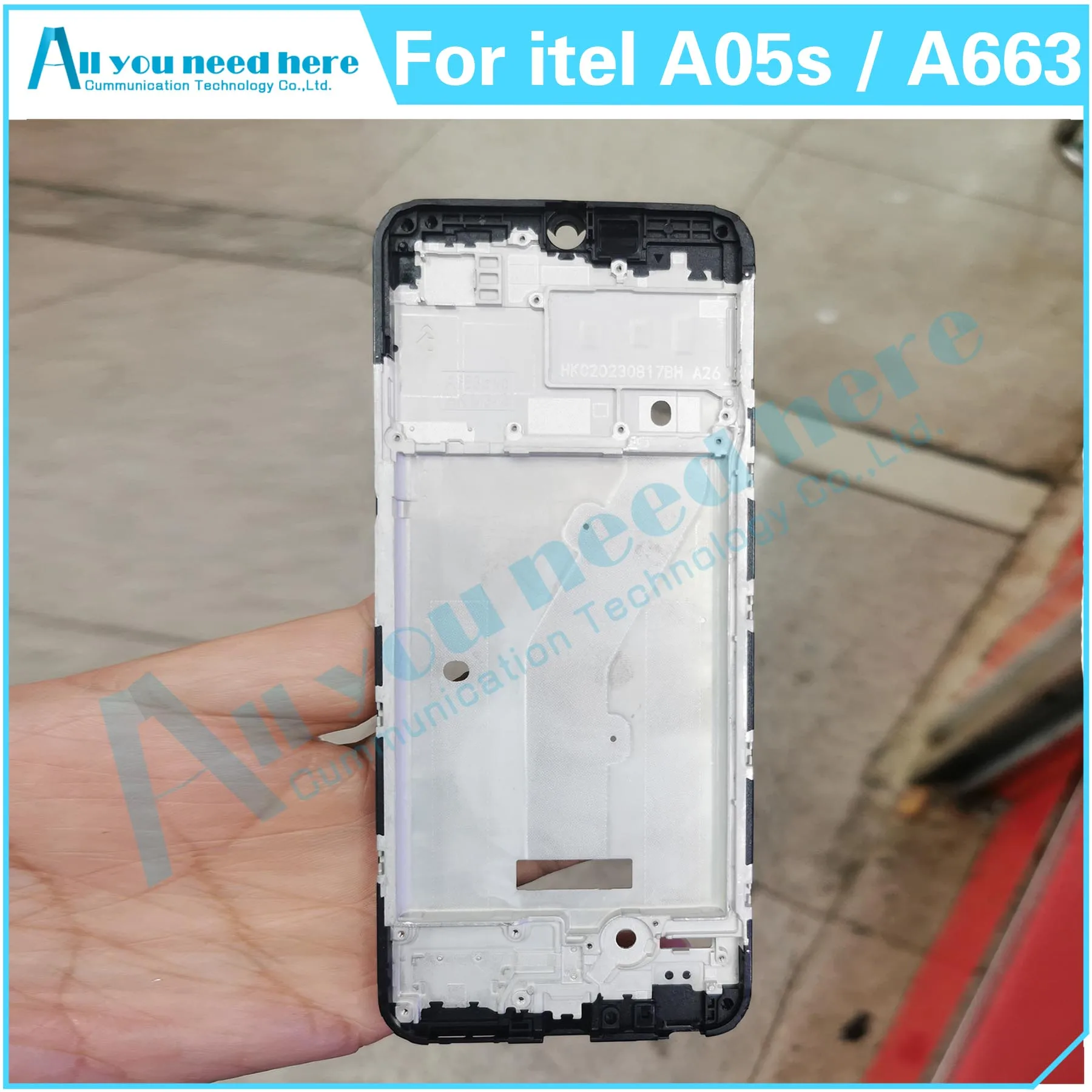 For itel A05s A663LC A663 Middle Front Frame LCD Support Mid Faceplate Bezel Repair Parts Replacement