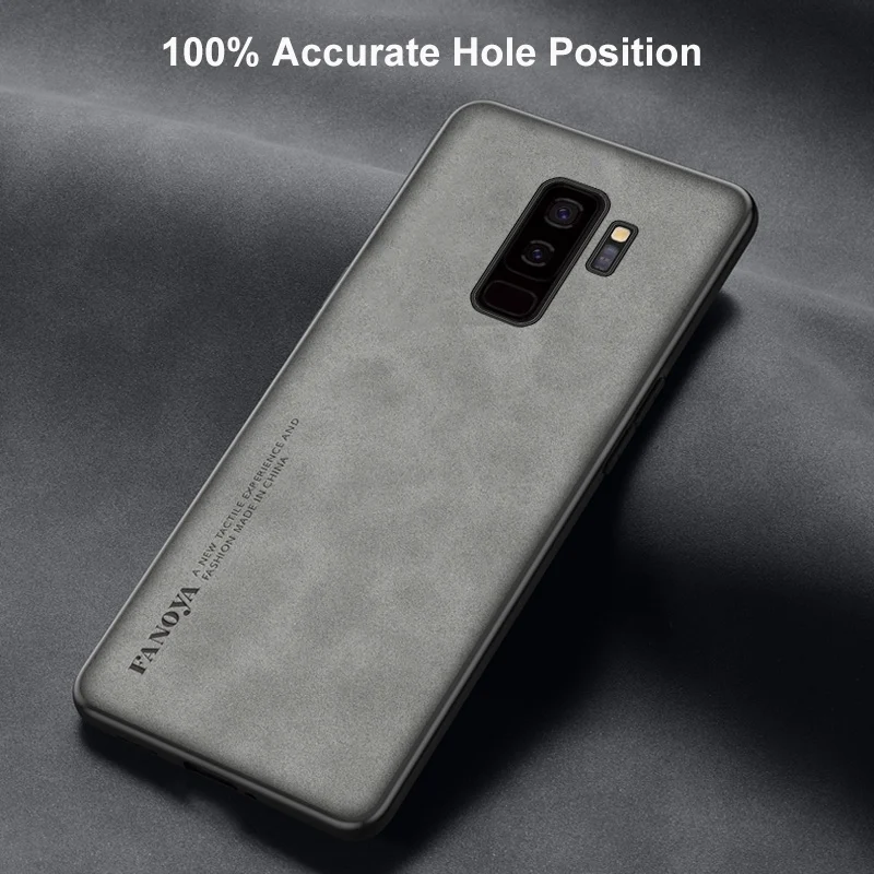 Luxury PU Leather Case For Samsung Galaxy S9 Plus Back Cover Matte Full Protection Silicone Phone Case For Samsung S8 Plus Coque