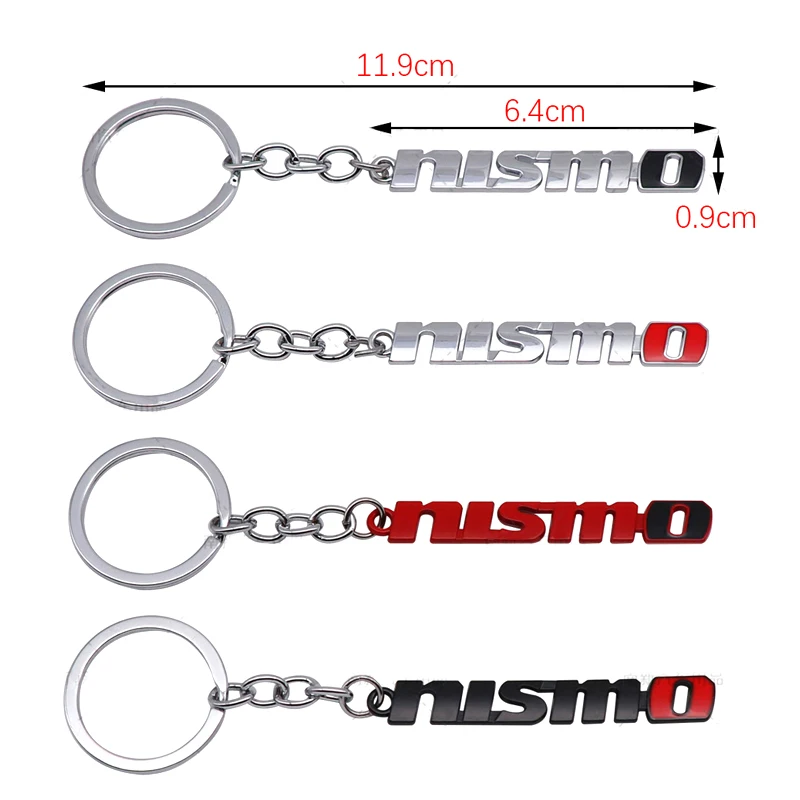 Alloy Car Key Ring Pendant t for Nissan Nismo Emblem 370Z Altima Juke Kicks Patrol Qashqai X-Trail Keyring Keychain Accessories