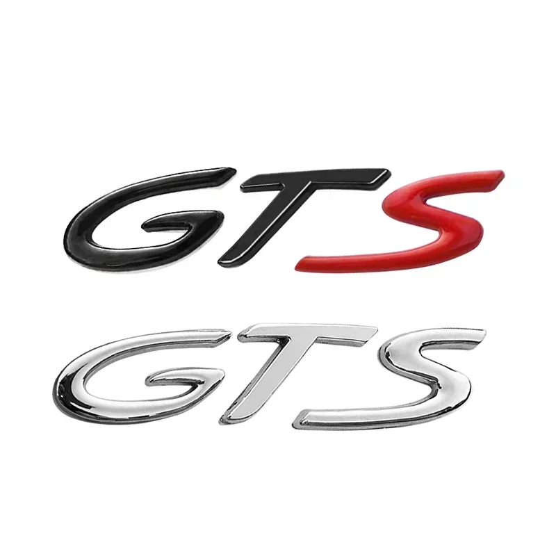 1pcs 3D Metal GTS logo car Fender emblem Side rear Trunk tail Badge sticker styling Auto accessories