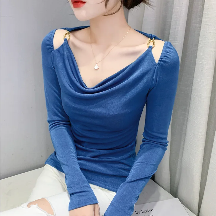 Primavera/Autunno Nuovo Arrivo Top da ballo latino e da sala per le donne T-shirt a maniche lunghe slim fit per la pratica e le prestazioni della danza