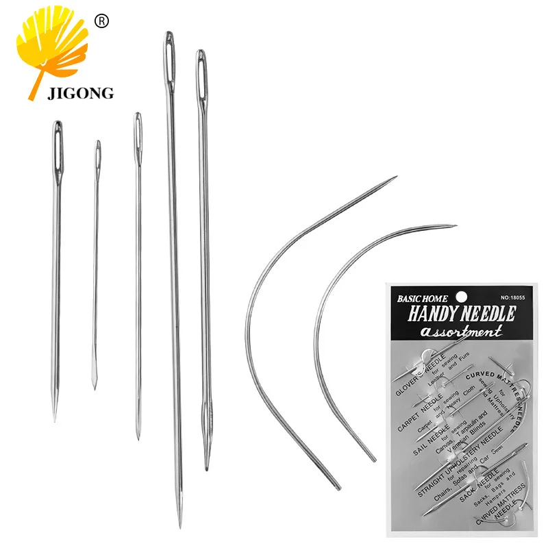 Multi-purpose hand sewing needle set, leather large hole needle set, curved curved needle warping needle, household DIY leather
