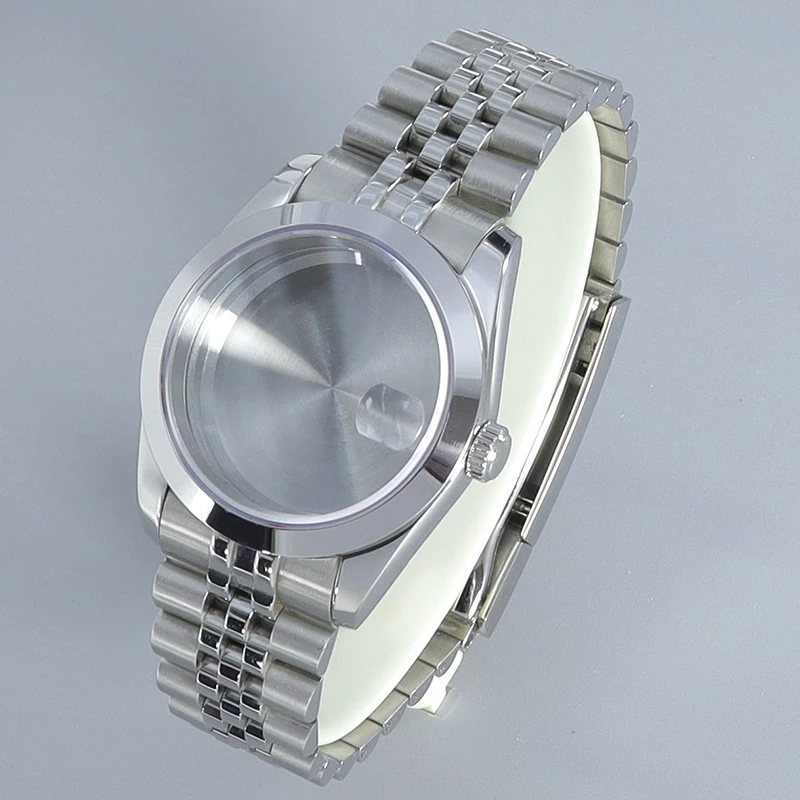 

36mm 39mm Bevel Edge Watch Case Steel Bracelet Sapphire Glass For nh35 nh34 nh36 nh70 Miyota 8215 Movement 28.5mm Dial Air King