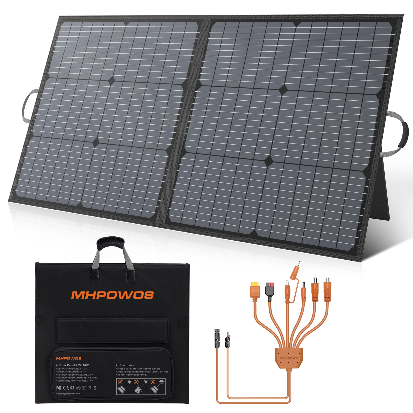 MHPOWOS 400W 220W 110W zonnelader draagbaar waterdicht opvouwbaar zonnepaneel voor camping RV tuin dak off grid systeem