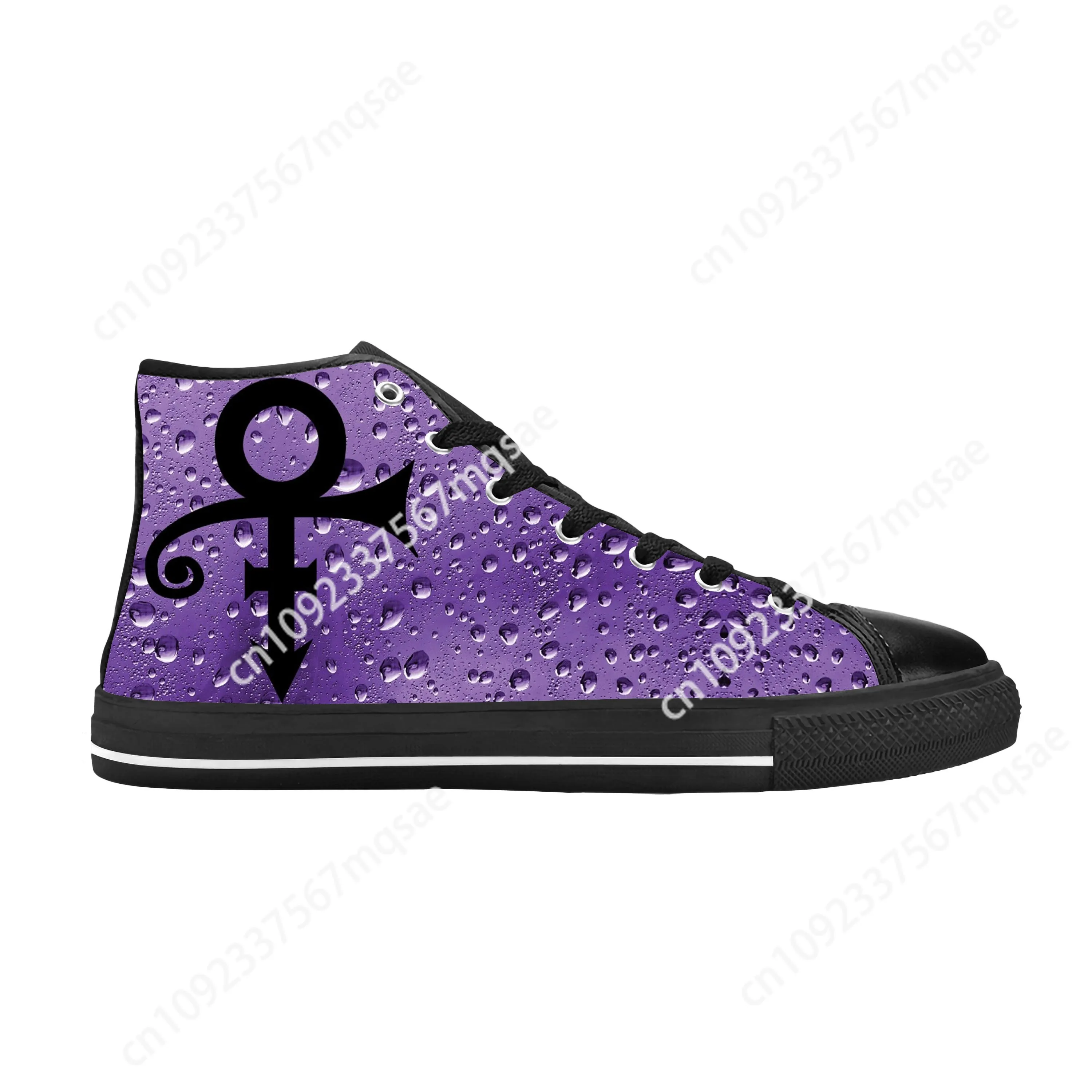 Prince Rogers Nelson Purple Rain Love Symbol Cool Casual Cloth Shoes High Top Comfortable Breathable 3D Print Men Women Sneakers