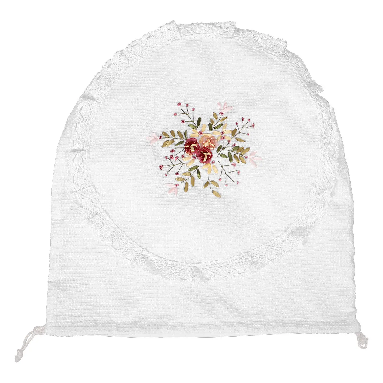 

Lace Floral Fan Cover Full Protection Safety Guard Washable Reusable Decorative Shield for Floor Table Fans Household Use