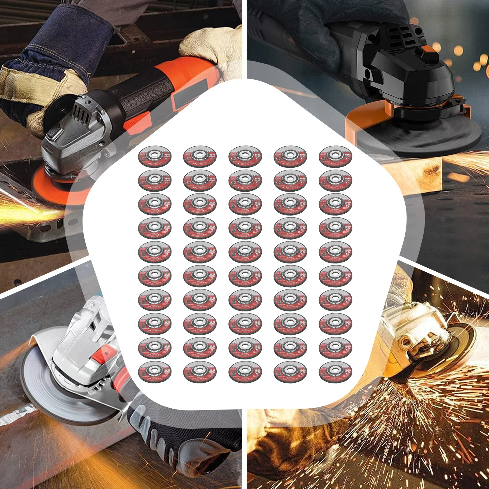 50pcs Circular Resin Saw Blade Grinding Wheel 4.5