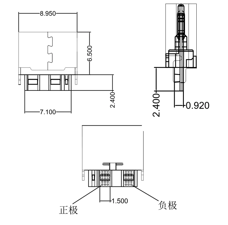 10 pces usb tipo-c 3.1 jack 2pin linha de tira fio de solda conector fêmea em linha reta para o telefone móvel porto de carregamento soquete de carregamento