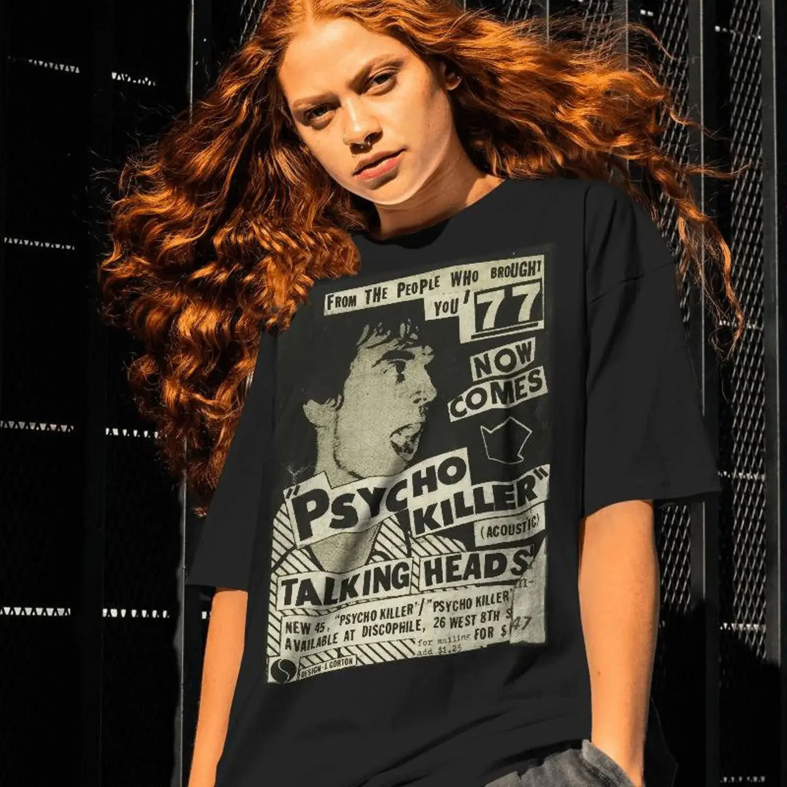 Talking Heads Psycho Killer T Shirt Vintage Rock Band vintage Washed Comfortable Stretched fashion Unisex streetwear Versatile