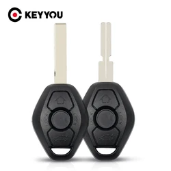 EllYYOU-Coque de clé à distance de voiture à 2 boutons, coque de clé vierge, remplacement, BMW EWS Sytem, E38, E39, E46 Bery, X5, Z3, Z4, série 1, 3, 5/7