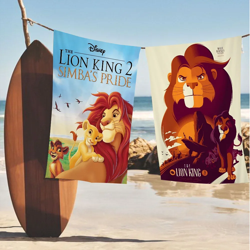 Toalla de baño del Rey León, microfibra suave, absorbente de agua, transpirable para niñas y niños, toalla de playa decorativa de dibujos animados