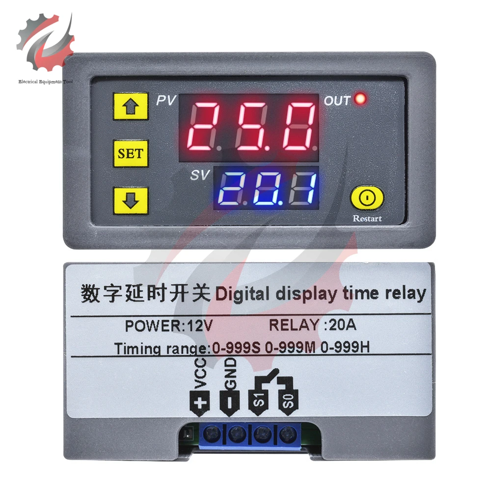 AC 110V 220V T3231 24V relè di ritardo digitale Display a LED ciclo Timer interruttore di controllo relè di temporizzazione regolabile interruttore