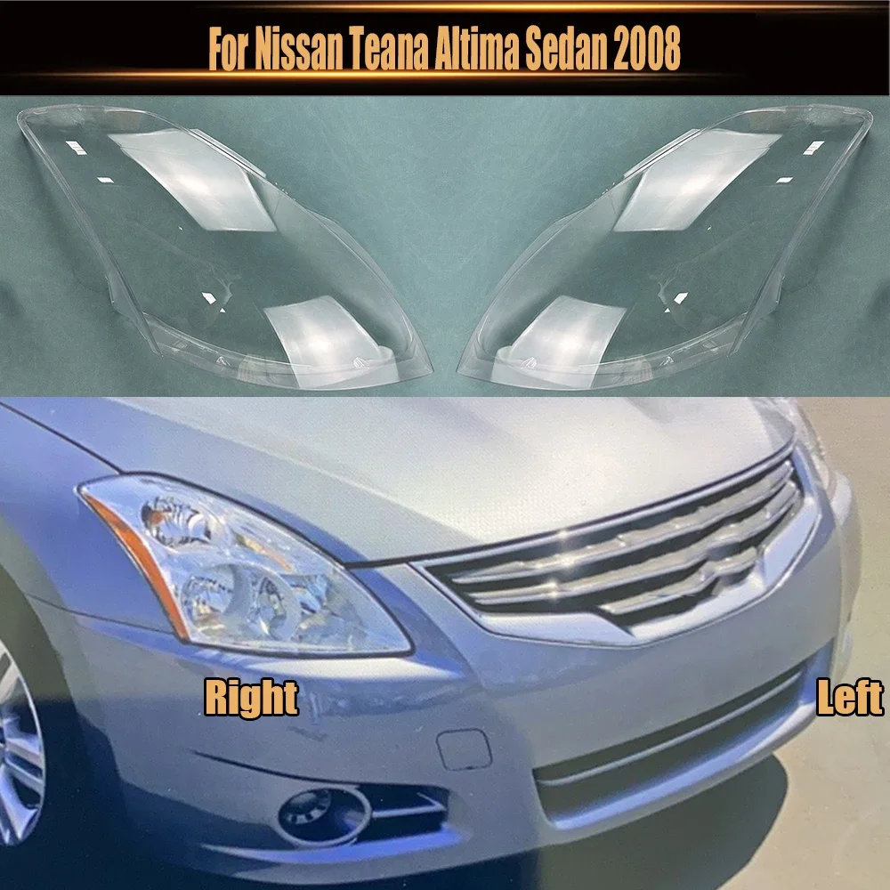 

For Nissan Teana Altima Sedan 2008 Headlight Cover Transparent Headlamp Shell Plexiglass Replace Original Lampshade