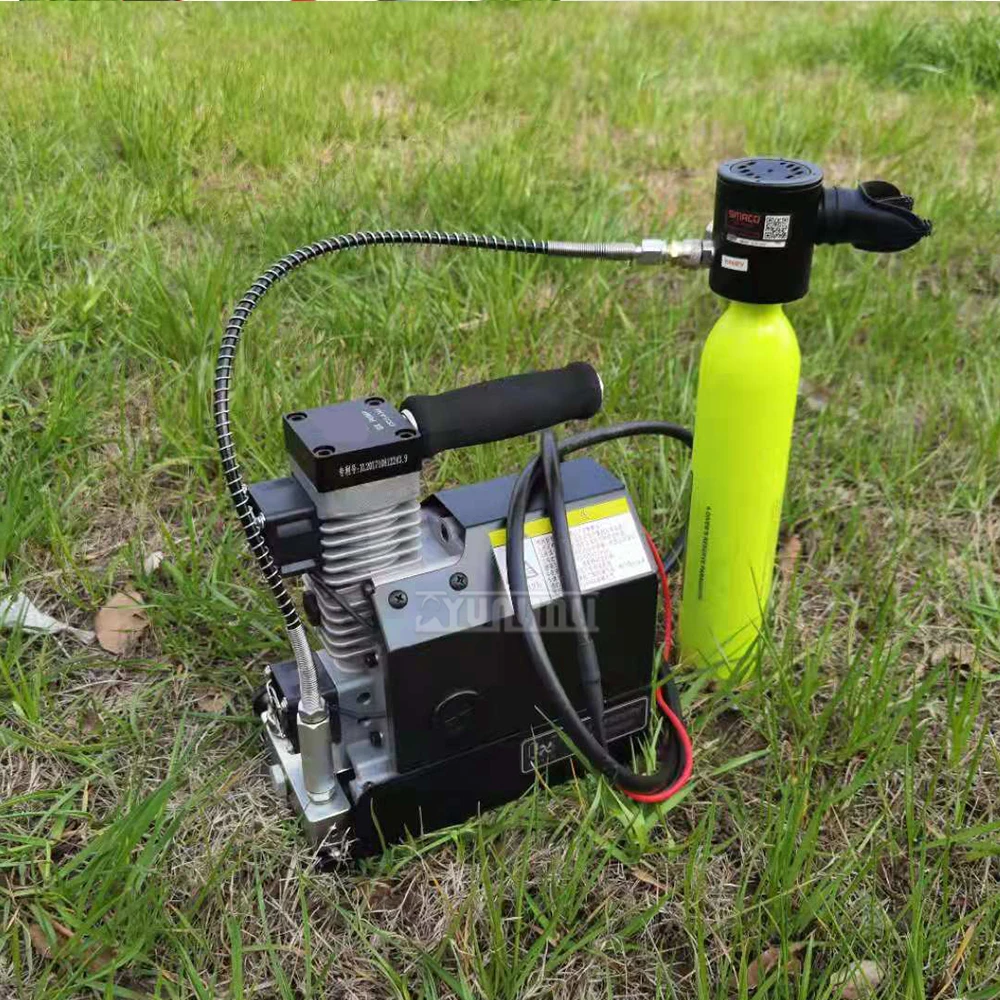 12V Vehicle-mounted Electric Breathing High-pressure Air Pump 30MPA Portable Air Pump Diving Cylinder Inflator Pump Barrel