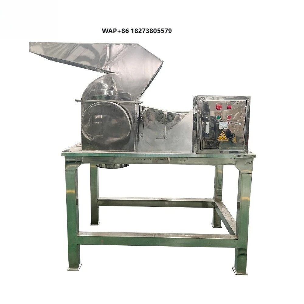 Electric Stainless Steel Spice Coarse Crusher Grinding Machine with Motor for Food Processing and Dry Herb Powder Making Grinder