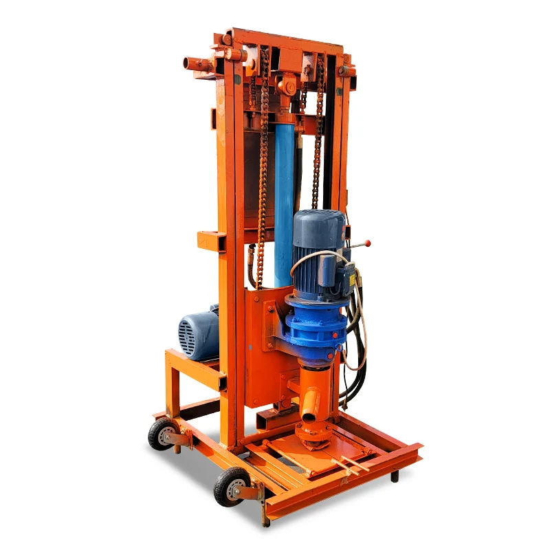 Customized One Man operated 50m 80m 100m Mini Drill Rig Electric Water Well Drill Machine