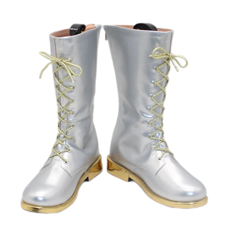 KPop Demon Hunters Zoey Stiefel Silber Grau Tanz Outfit Schuhe Cosplay Stiefel Halloween Karneval Requisiten Made Zoey Kinder Stiefel