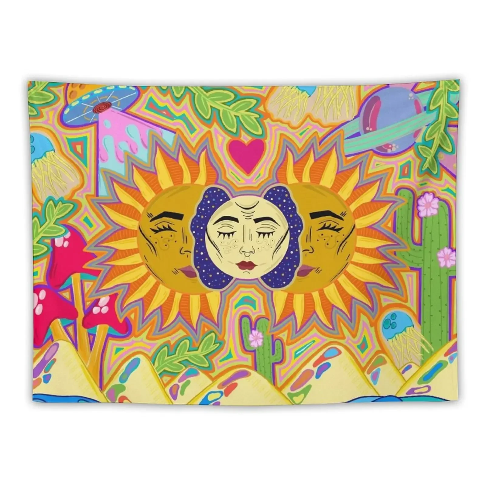 

Sun and moon design Tapestry Home Decorating Wall Deco Decoration For Bedroom Aesthetic Room Decoration Tapestry