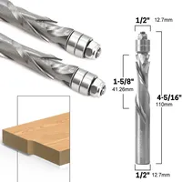 Compression Flush Trim Solid Carbide Spiral Router Bit Two Flute- 1/4“ Shank 1/2\