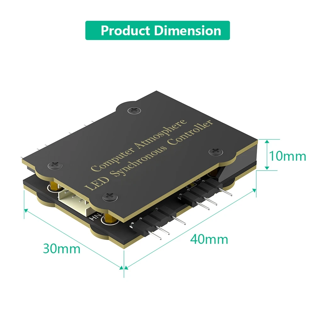 5V 3PIN RGB 팬 컨트롤러, 5V 조명 컨트롤러, 데스크탑 PC 용 컴퓨터 분위기 RGB LED 동기화 컨트롤러