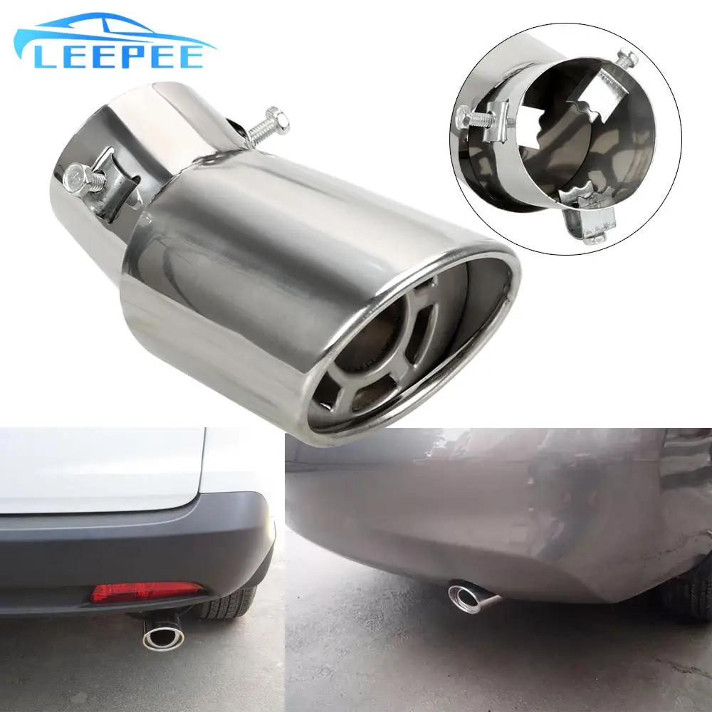 Stainless Steel Tail Muffler Car Accessories Universal Car Exhaust Muffler 1PCS Round Car Exhaust Tail Pipe