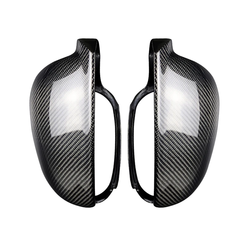 1 Pair Carbon Fiber Rearview Side Mirror Cover Caps For Golf 5 MK5 2003-2009  Car Side Mirror Shell  Replacement Style