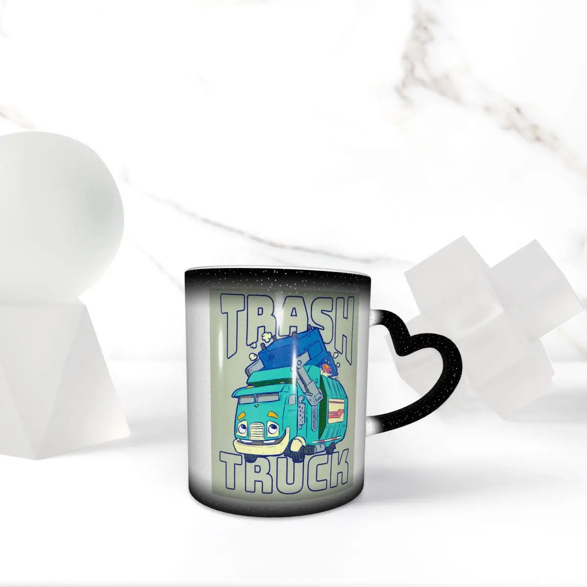Trash Truck Cartoon Netflix Mug Funny Ceramic Coffee Cups Tea Mugs Milk Cup Drinkware Gift for Woman Man