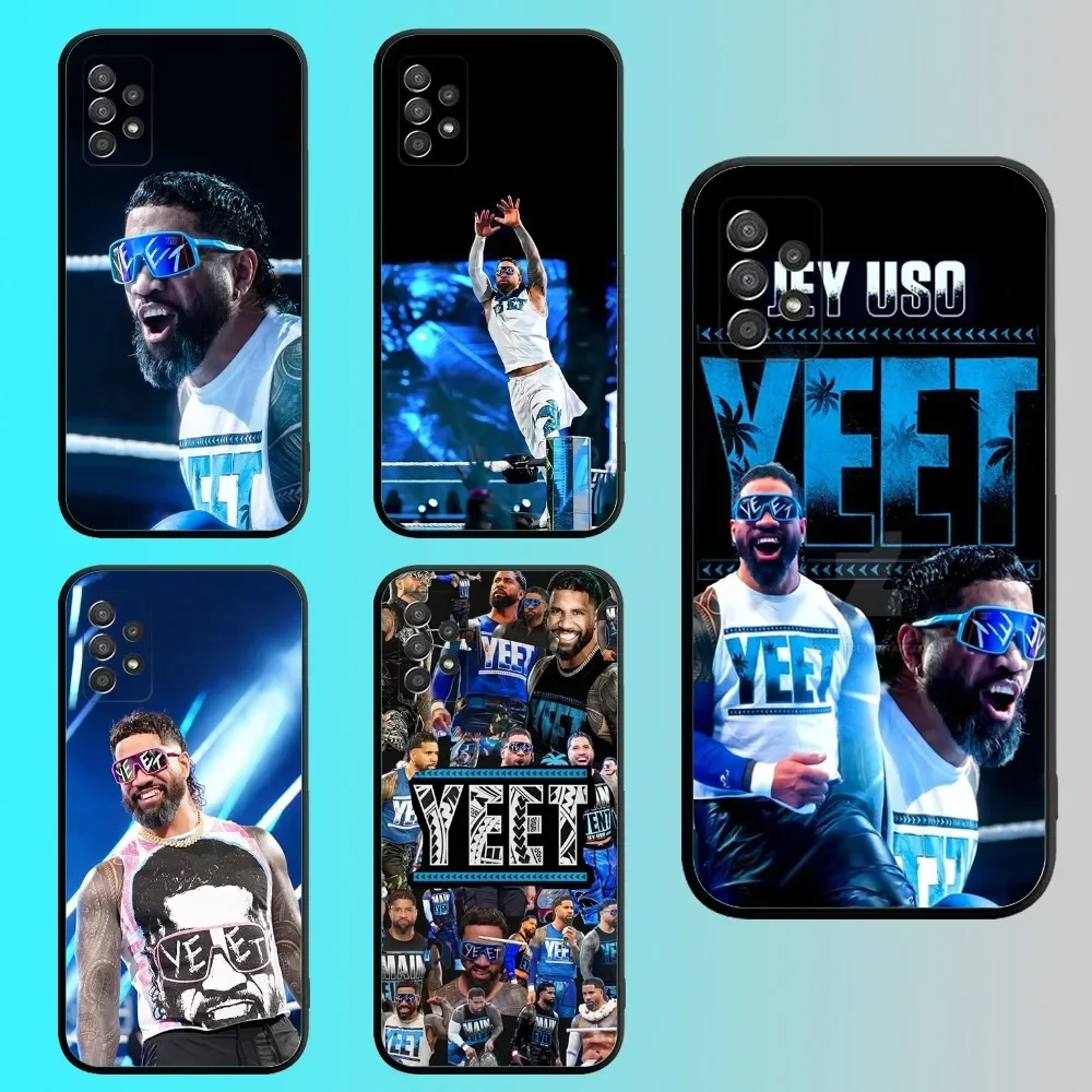 Jey Uso YEET Phone Case For Samsung S 25,24,21,22,23,30,20,Ultra,Plus,Fe,Lite,Note,10,9,5G Black Soft