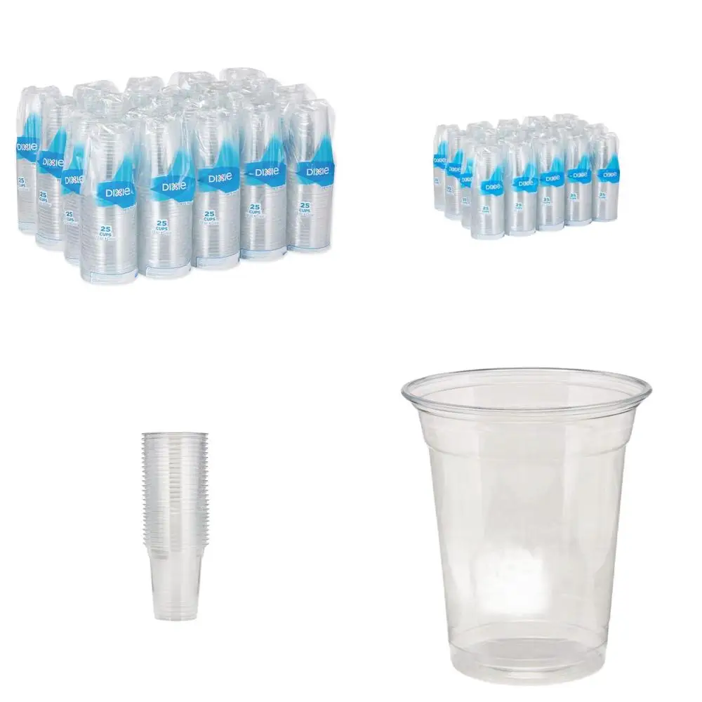 

Прозрачные пластиковые холодные стаканчики на 12 унций, CPET12DX, упаковка 500 шт., 25 стаканов в упаковке, 20 упаковок в футляре