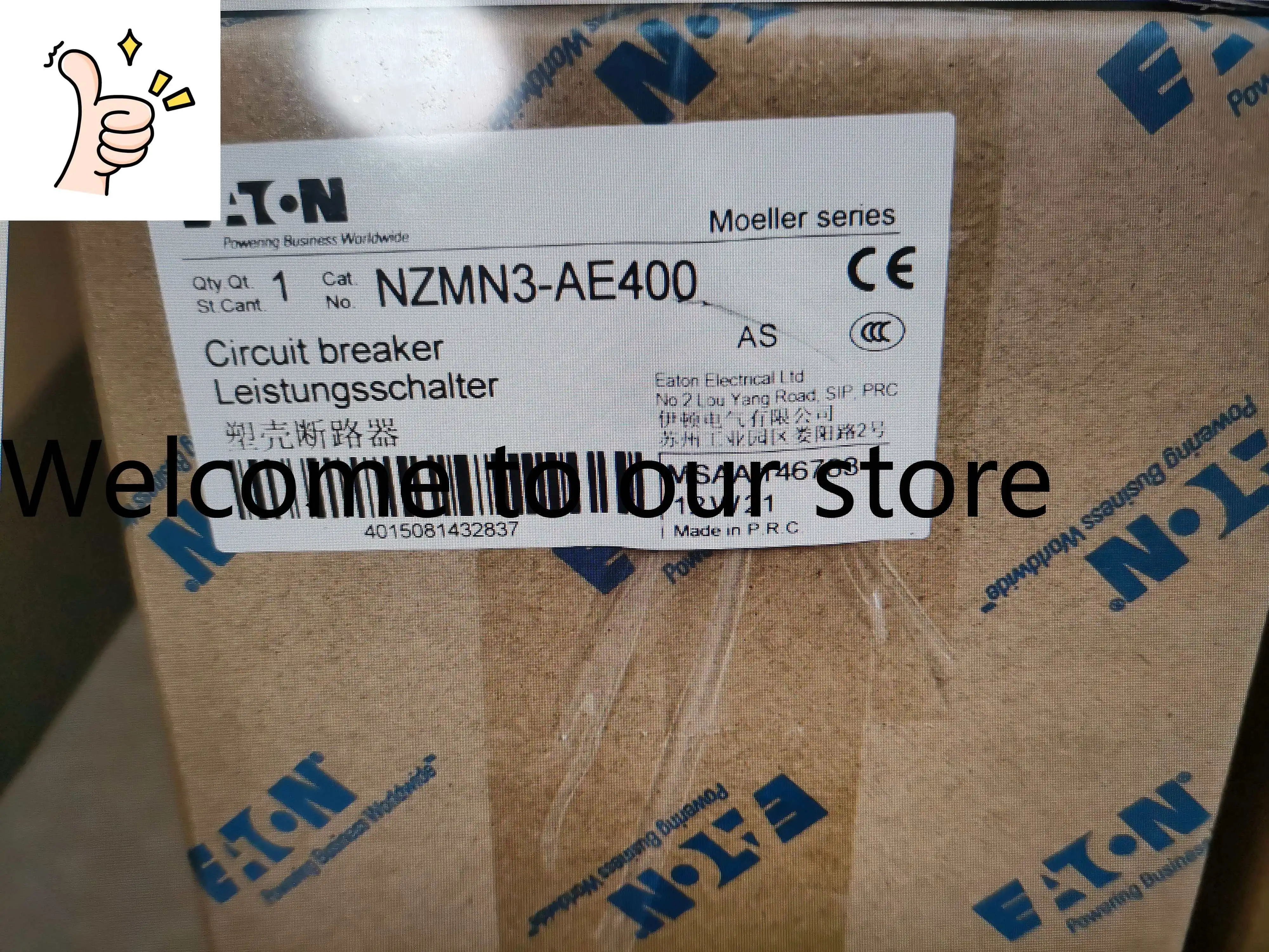 Interruptor Automático de Caja Moldeada Eaton Muller NZMN3-AE400 Original Genuino