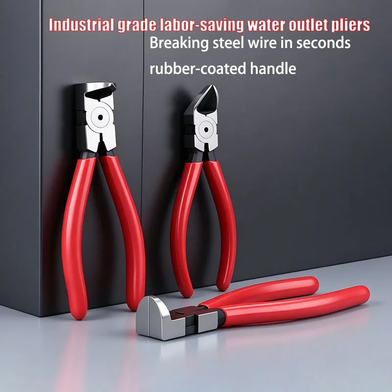Multi functional automotive buckle pliers, top cutting steel, industrial grade precision cutting tool angled pointed nose pliers