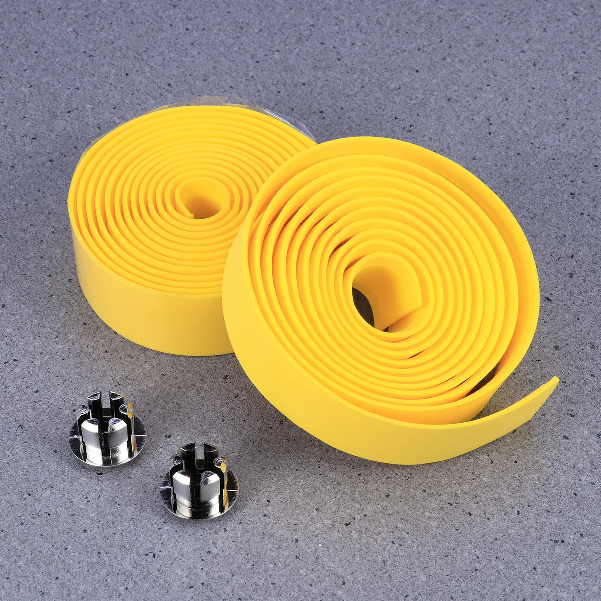 1Pair Non-Slip Handlebar Tape Cork Wrap Road Yellow Bar Plugs Abrasion Resistant Comfortable Grip Sweatproof