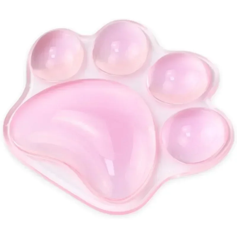 Симпатичный коврик для мыши с кошачьими лапками, удобный мягкий силиконовый коврик для рук, подушка для облегчения боли, нескользящий базовый, для дома и офиса