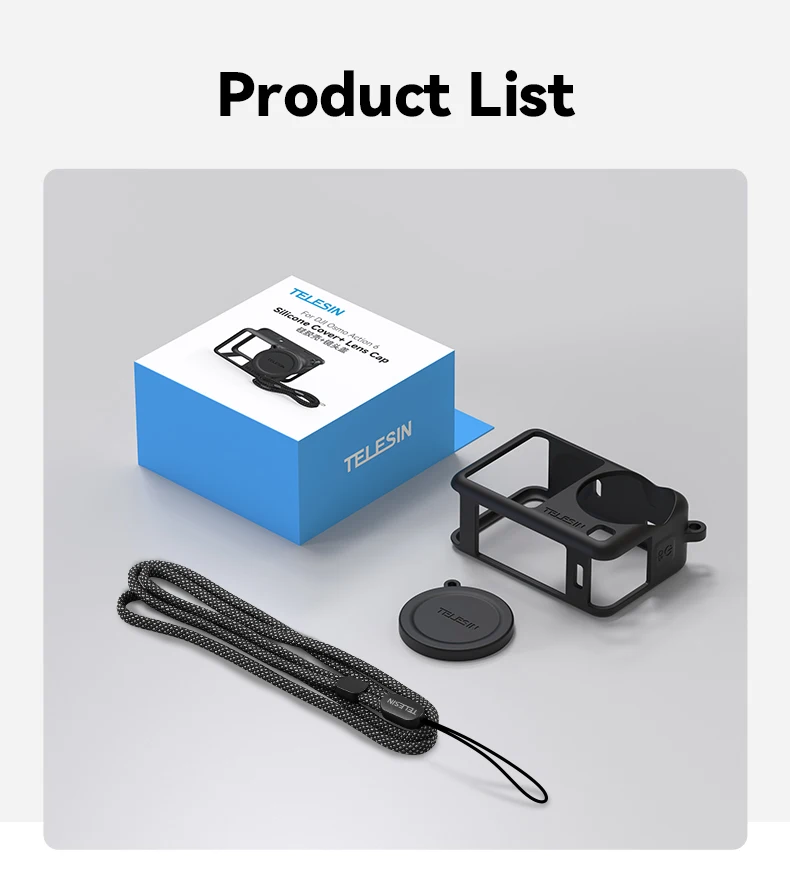 TELESIN Silikon Schutzhülle Für DJI OSMO Action 6 Objektiv Kappe Kamera Drop Proof Fall Für DJI Action 6 – Detail 8