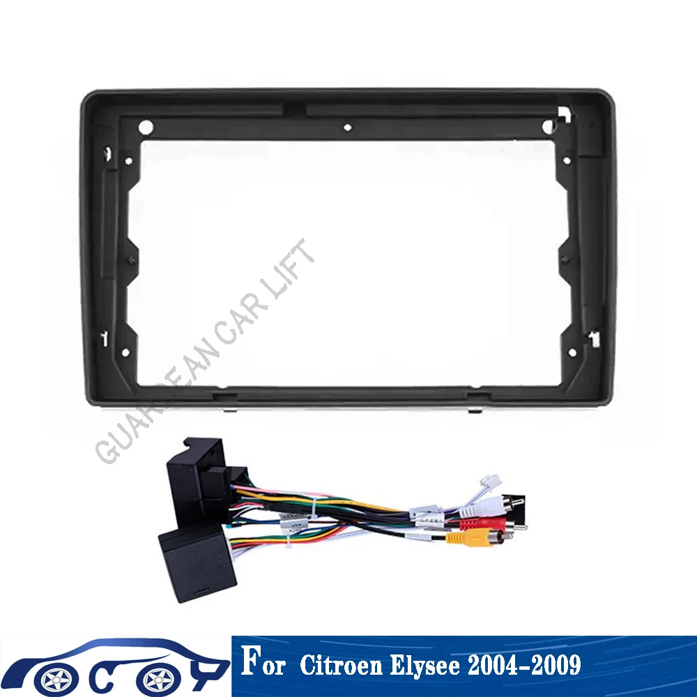 

9 Inch Car Radio Fascia For Citroen Elysee 2004-2009 Android MP5 Player Panel Casing Frame 2 Din Head Unit Stereo Dash Refitting