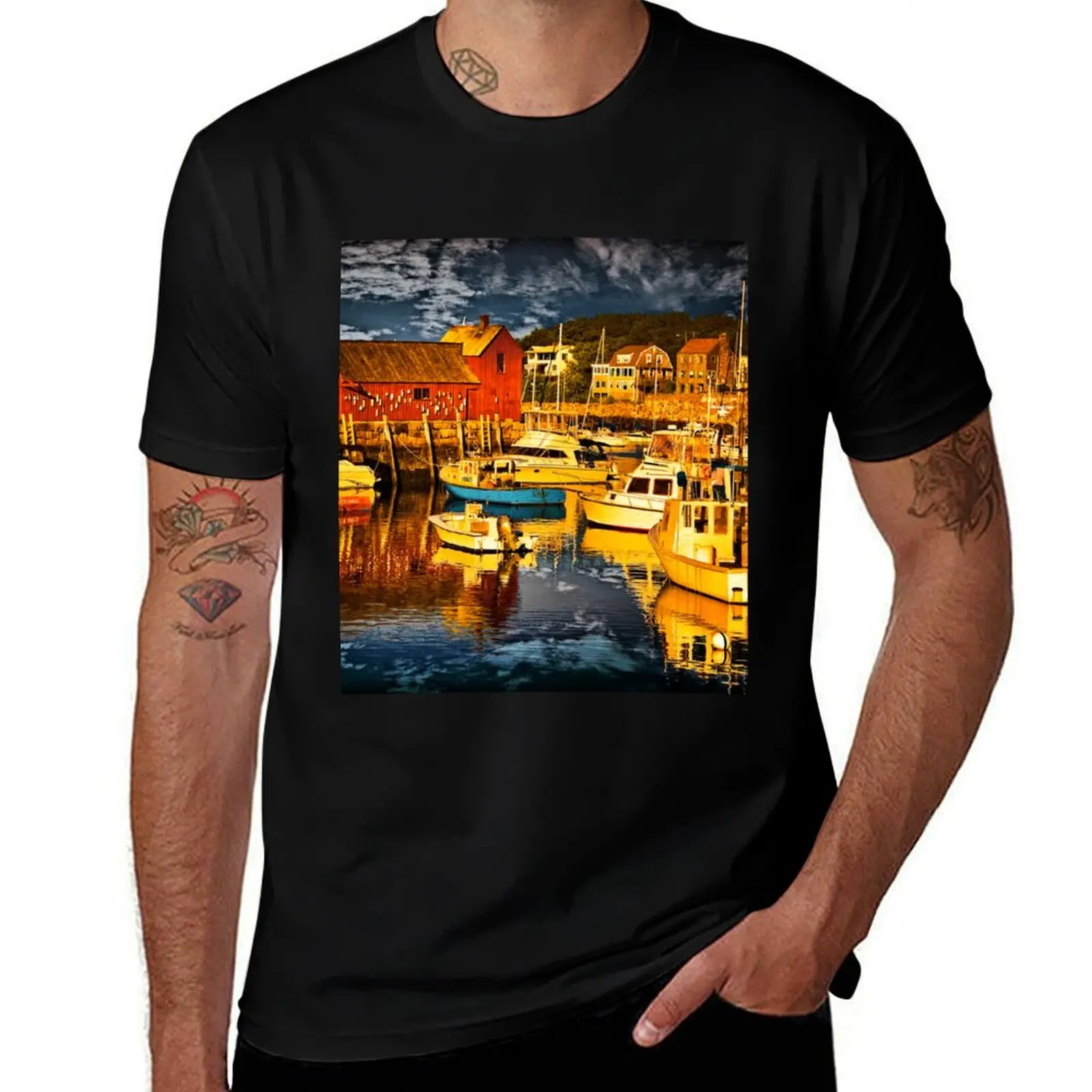 

Bearskin Neck, Rockport T-Shirt cotton t shirt pack t shirts for man slim fit T-Shirt