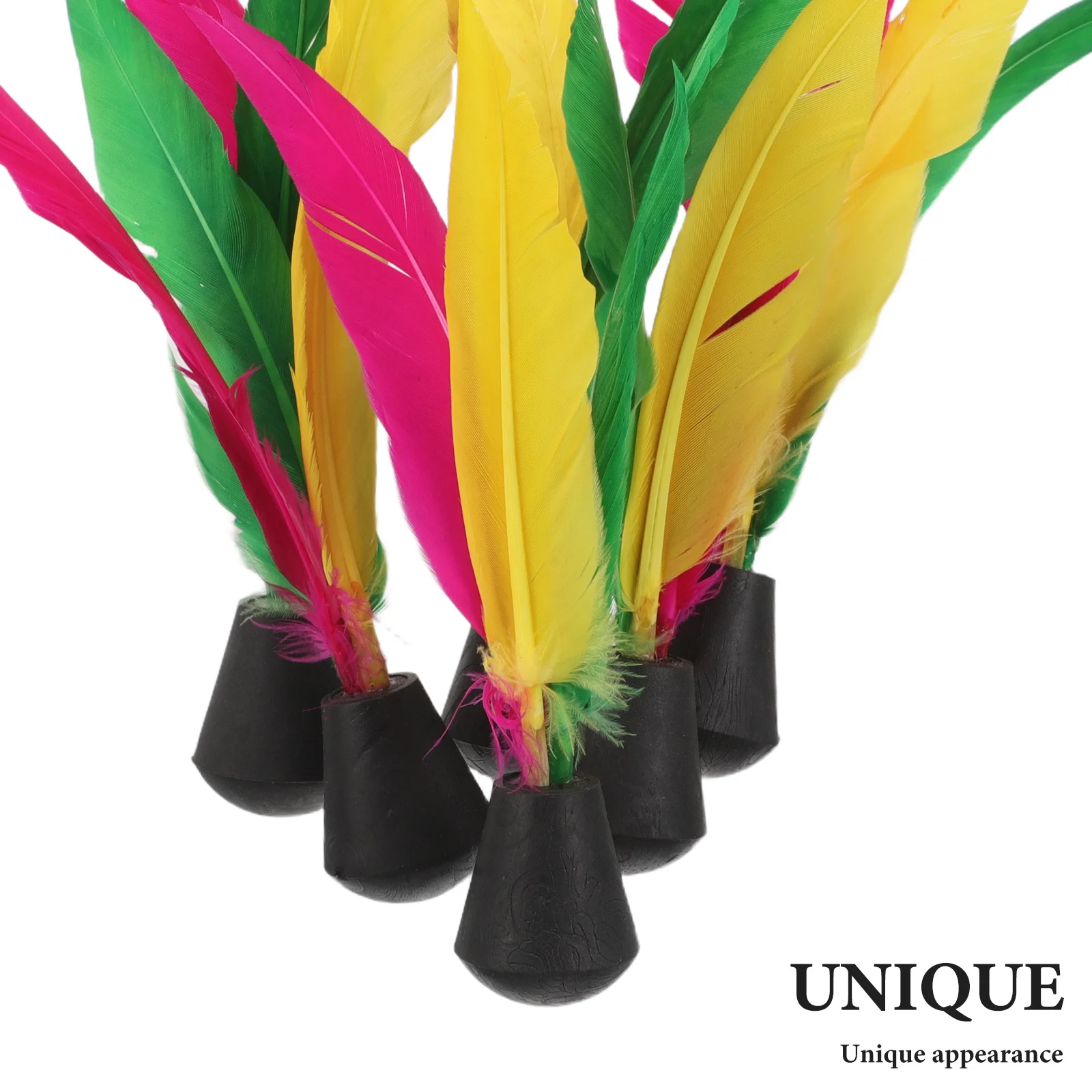 10 قطع المطاط رئيس الريشة عالية ترتد Jianzi الهوائية 3-تصميم لتنس الريشة في الهواء الطلق خفيفة الوزن ل #3